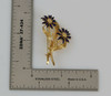 18K Yellow Gold Enamel Floral Pin, Circa 1960 Italy