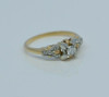 14K-18K Marked White & Yellow Gold 1/4ct tw Art Deco Engagement Ring Size 5.5