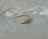 14K-18K Marked White & Yellow Gold 1/4ct tw Art Deco Engagement Ring Size 5.5