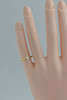14K Yellow Gold Diamond Solitaire Heart Ring Circa 1970 Size 4.5