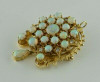 Vintage 14K YG 5ct tw est. Opal and Diamond Pin/Pendant Circa 1920