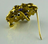 Superb Antique 14K Yellow Gold Amethyst Pin Watch Clip Pendant Circa 1890