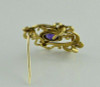 Superb Antique 14K YG Art Nouveau Amethyst Pin Watch Clip Pendant Circa 1900