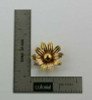 18K Rose and Yellow Gold Italian Flower Pin Circa 1970