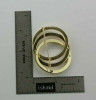 14K Rose and Yellow Gold Triple Ring Pin Circa 1970