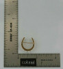 Vintage 14K Yellow Gold White Pearl Set Horseshoe Pin Circa 1950