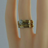 14K Yellow & White Gold Round Diamond Engagement Ring Set Size 5.25