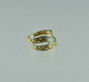 14K Yellow & White Gold Round Diamond Engagement Ring Set Size 5.25