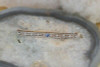 Vintage 14K White & Yellow Gold Art Deco Sapphire Bar Pin, Circa 1925