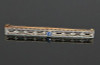 Vintage 14K White & Yellow Gold Art Deco Sapphire Bar Pin, Circa 1925