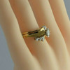 14K YG 1ct tw Marquise Diamond Engagement Ring Size 6.5 Circa 1960