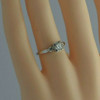 Vintage 14K White Gold Diamond Engagement Ring Size 5.25 Circa 1950