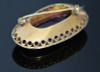 18K Yellow Gold Vintage Superb Large Synthetic Sapphire Brooch, Circa 1910