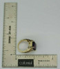 14K Yellow Gold Amethyst and Diamond Accent Ring Size 6 Circa 1980