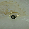 14K Yellow Gold 1 ct tw Sapphire and Diamond Ring Size 6.5 Circa 1990