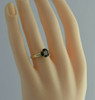 14K Yellow Gold 1 ct tw Sapphire and Diamond Ring Size 6.5 Circa 1990