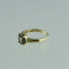 14K Yellow Gold 1 ct tw Sapphire and Diamond Ring Size 6.5 Circa 1990