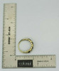 14K YG 1 ct + Princess Sapphire & Round Diamond Band Size 8 Circa 1990