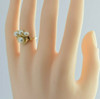 14K Yellow Gold Pearl Ring 4 Pearls One Larger Size 4.75 Circa 1980