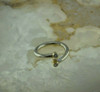 14K White & Yellow Gold Diamond Ring 1/4ct tw Adjustable Size 5-7 Circa 1990