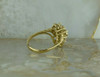 Vintage 10K Yellow Gold Diamond Cluster Ring 3/4 ct tw Size 8 Circa 1960