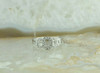 14K WG Diamond Ovals Ring Center Full Oval Pave Diamonds size 6.25