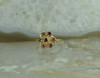 14K Yellow Gold 1 ct tw Ruby Cocktail Ring Size 7 Circa 1970