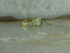 14K YG 1.5 ct tw Emerald & Diamond Pave Ring Size 7.25 Circa 1990