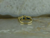 14K Yellow Gold Natural Sapphire and Diamond Ring 2ct tw Size 8.25 Circa 1980