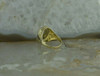 Unusual Vintage 14K White Gold Diamond Signet Style Ring Size 5 Circa 1950