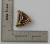 14k Yellow Gold Tested Asymmetrical Smoky Quartz Pin, Circa 1970