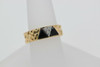 18K YG Van Cleef and Arpels Black Onyx and Diamond Ring, size 6.25 Circa 1980