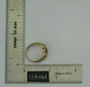 Vintage 15K Pink Gold Ruby and Diamond Three Stone Ring Belcher Setting Size 6.5