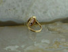 14K Pink Gold Coral Cameo Ring Yellow Gold Leaf Decoration Size 4.75 Circa 1960