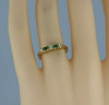14K Yellow Gold 1/3 ct tw Diamond and Emerald Ring Circa 1990 Ring Size 6