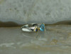 14K Yellow Gold and Sterling Blue Topaz and Amethyst Ring Size 6.75