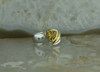 14K Yellow Gold and Sterling silver Citrine Diamond Ring Size 6 7/8