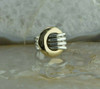 14K Unusual Yellow Gold and Sterling Silver Modernist Ring Size 6 Circa 1990