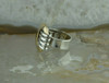 14K Unusual Yellow Gold and Sterling Silver Modernist Ring Size 6 Circa 1990