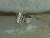 14K Unusual Yellow Gold and Sterling Silver Modernist Ring Size 6 Circa 1990