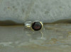 14K Yellow Gold and Sterling Silver Garnet Ring Size 7