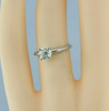 14K White Gold .78ct Old Mine Diamond Solitaire Ring H SI1 Size 4.25