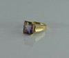 14K Yellow Gold Ametrine Ring 10x12 mm emerald cut stone Size 8 Circa 1980