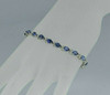 14K White Gold 10 ct Tanzanite and Diamond Bracelet 7.25" length Circa 1990