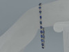 14K White Gold 10 ct Tanzanite and Diamond Bracelet 7.25" length Circa 1990