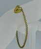 Victorian 14K Yellow Gold Sweethart Heart Padlock Bracelet Length 8" Circa 1900