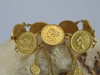 Vintage 24K Chinese Coin Bracelet, Made with US Liberty Head $2.50 Gold Coins