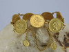 Vintage 24K Chinese Coin Bracelet, Made with US Liberty Head $2.50 Gold Coins