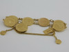 Vintage 24K Chinese Coin Bracelet, Made with US Liberty Head $2.50 Gold Coins