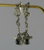 14K White Gold Sapphire and Diamond Ear Pendants,1.5ct tw Circa 1990